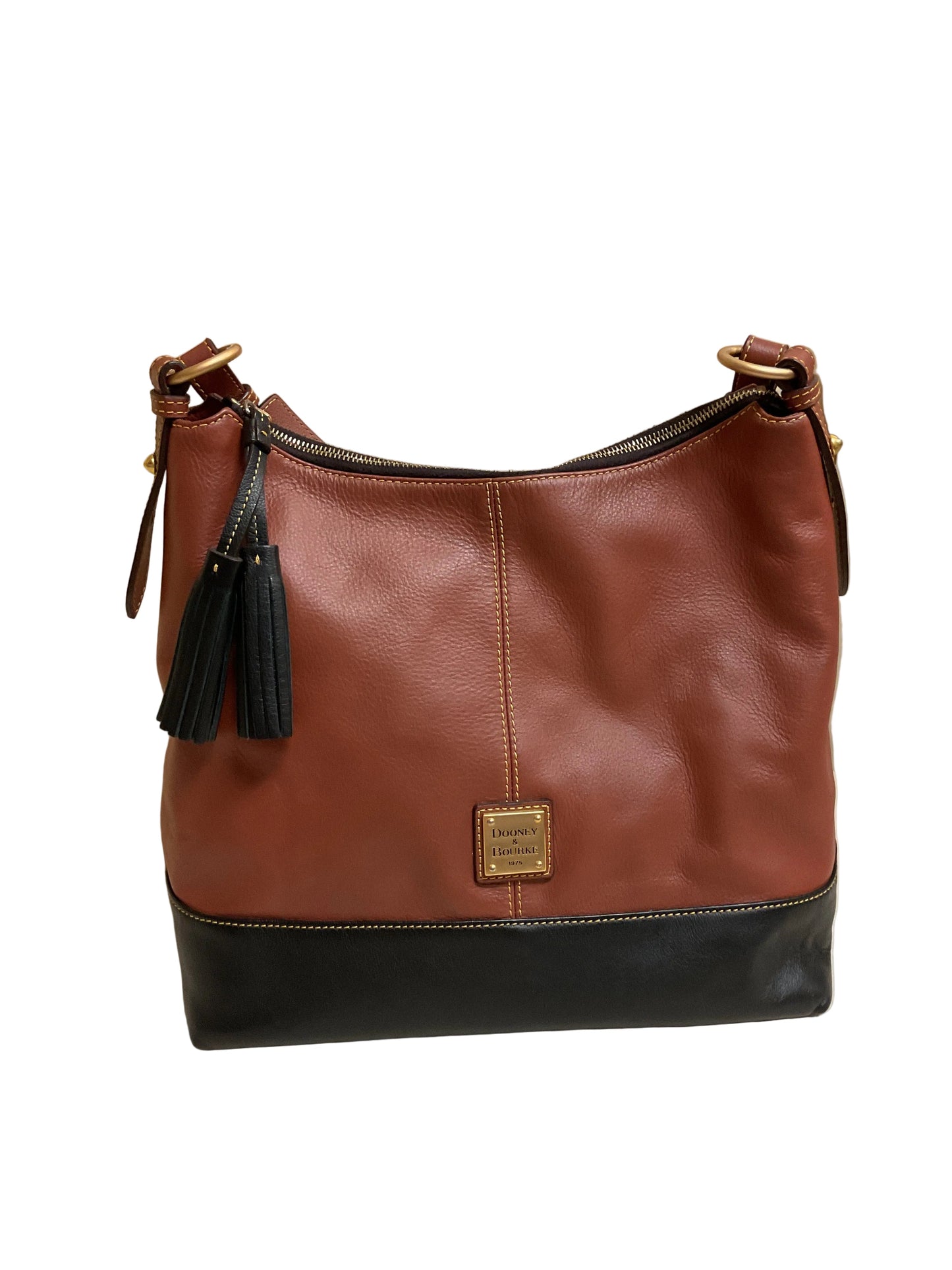 Handbag Designer By Dooney And Bourke In Black & Brown, Size:Large