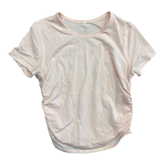 Athletic Top Ss By Lululemon In Pink, Size:M
