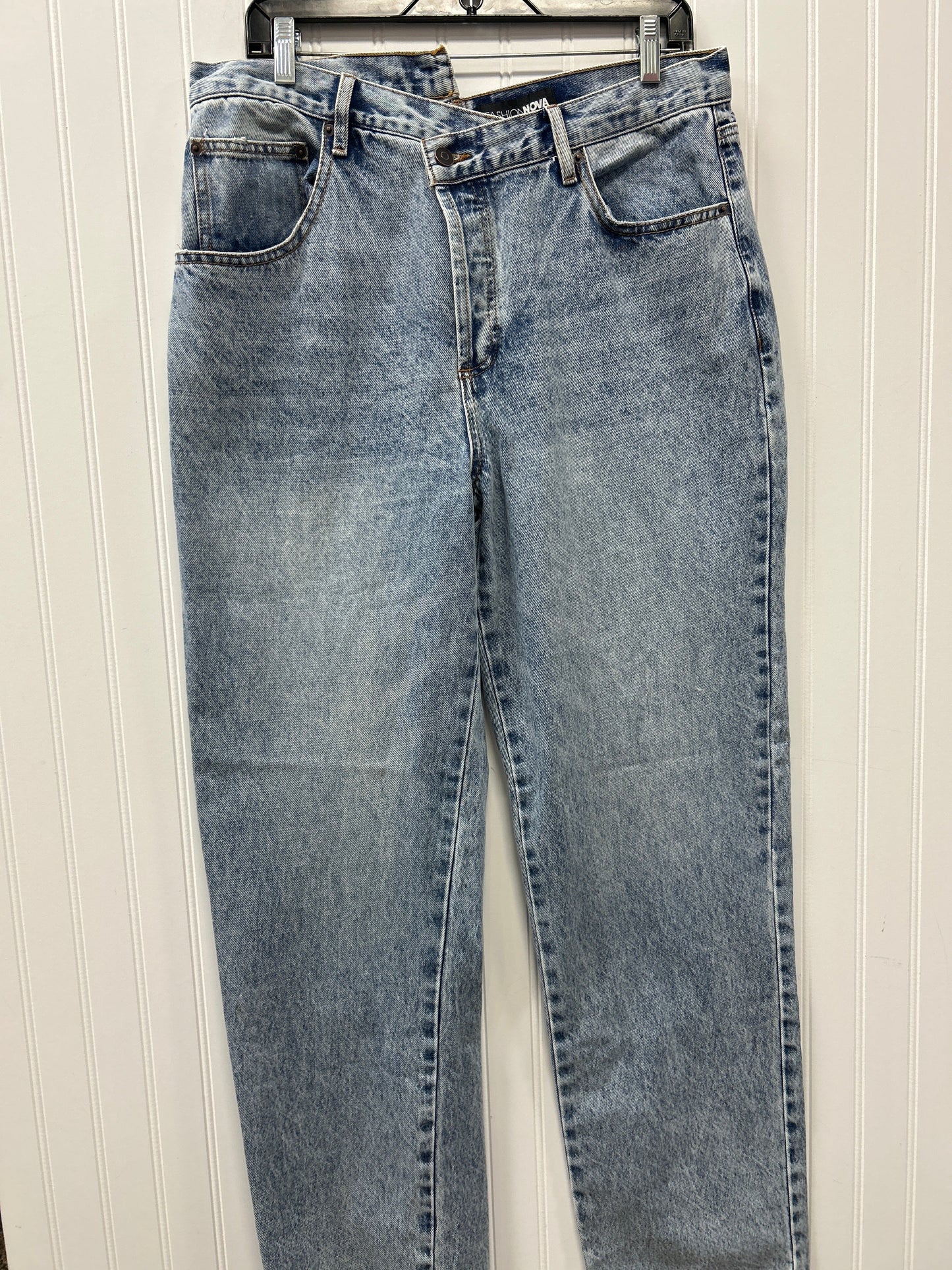 Jeans Wide Leg By Fashion Nova In Blue Denim, Size:10