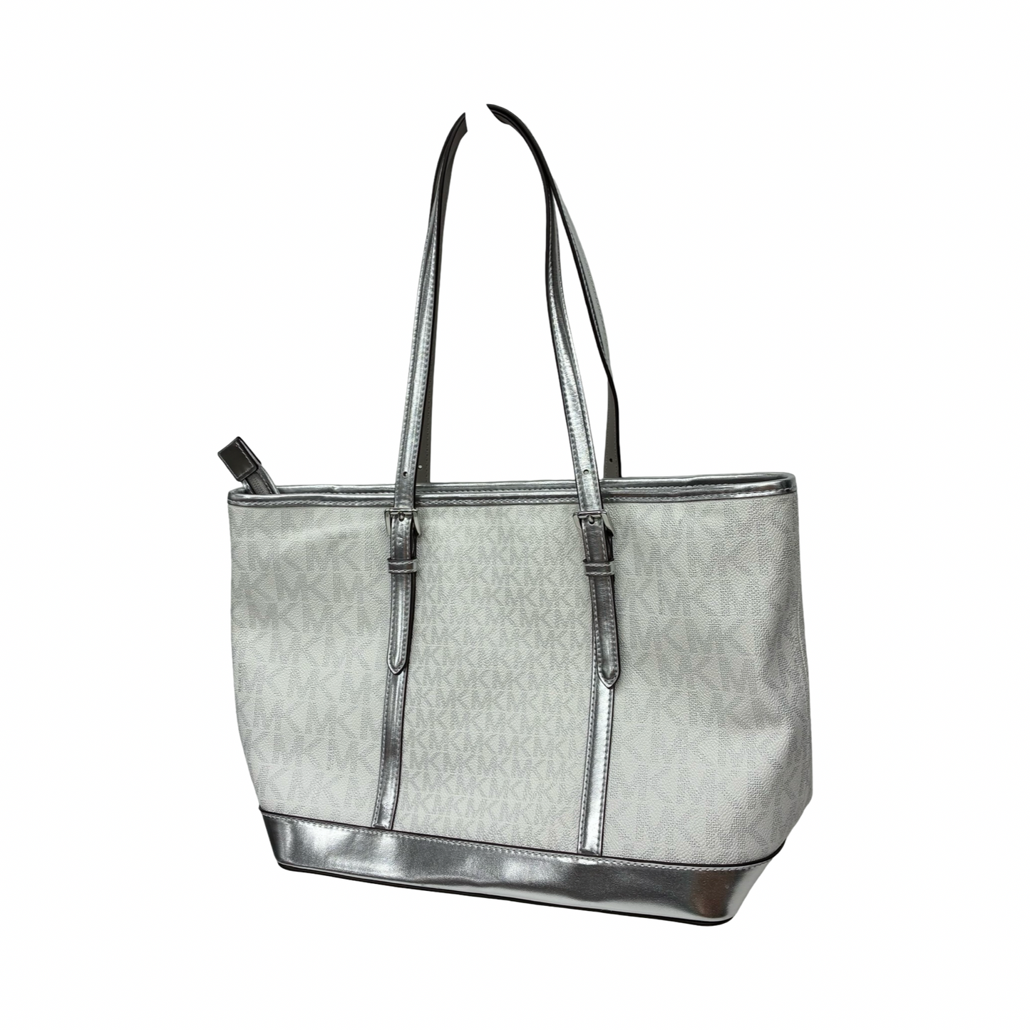 Handbag Designer By Michael Kors In Silver, Size:Medium