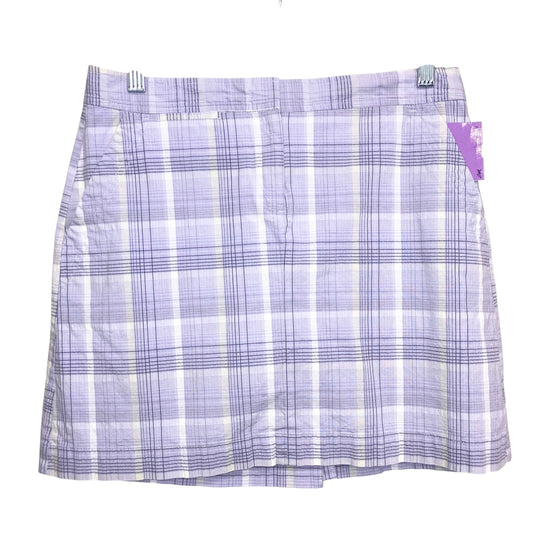 Athletic Skort By Izod In Plaid Pattern, Size:S