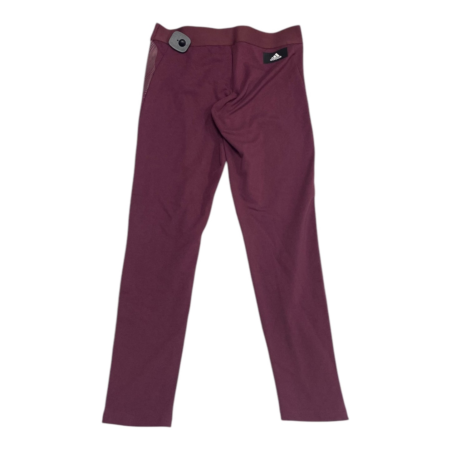 Athletic Leggings By Adidas In Maroon, Size:M