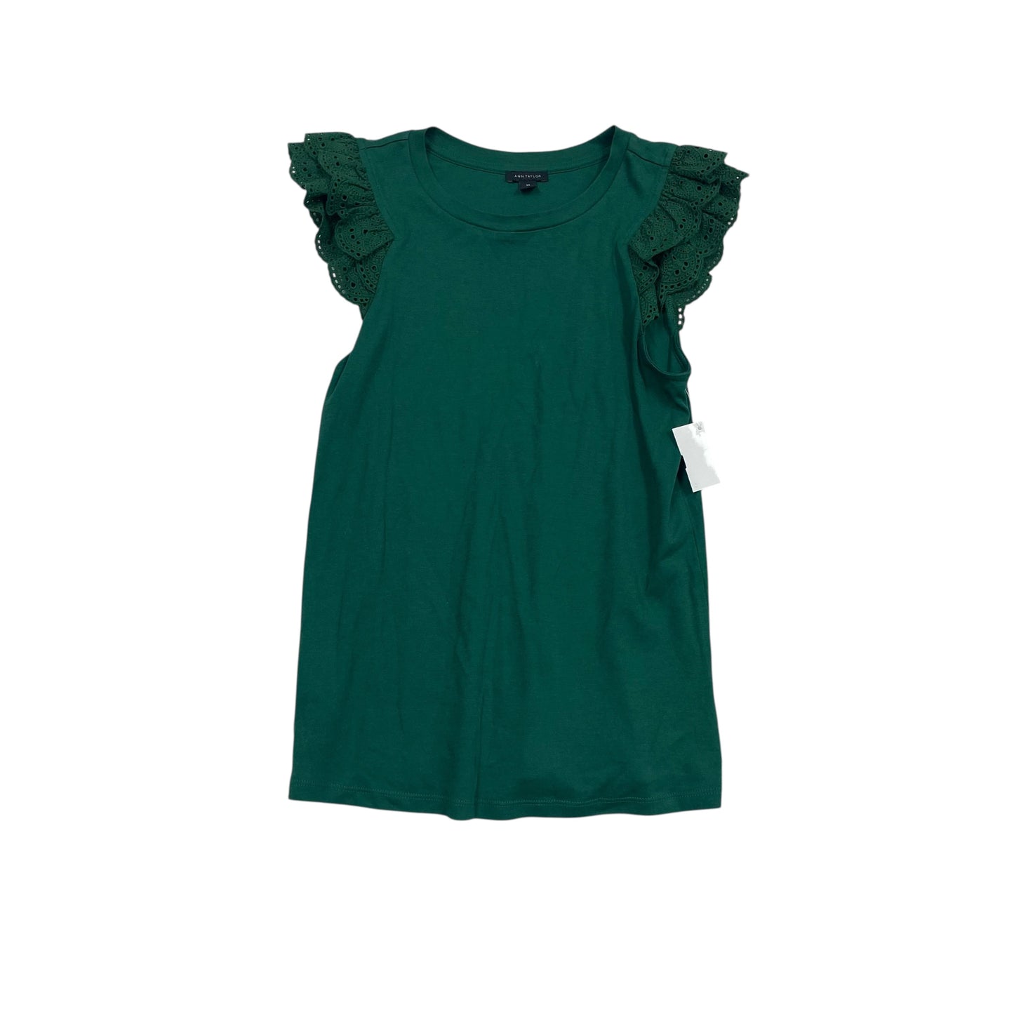 Top Sleeveless By Ann Taylor In Green, Size:Xs