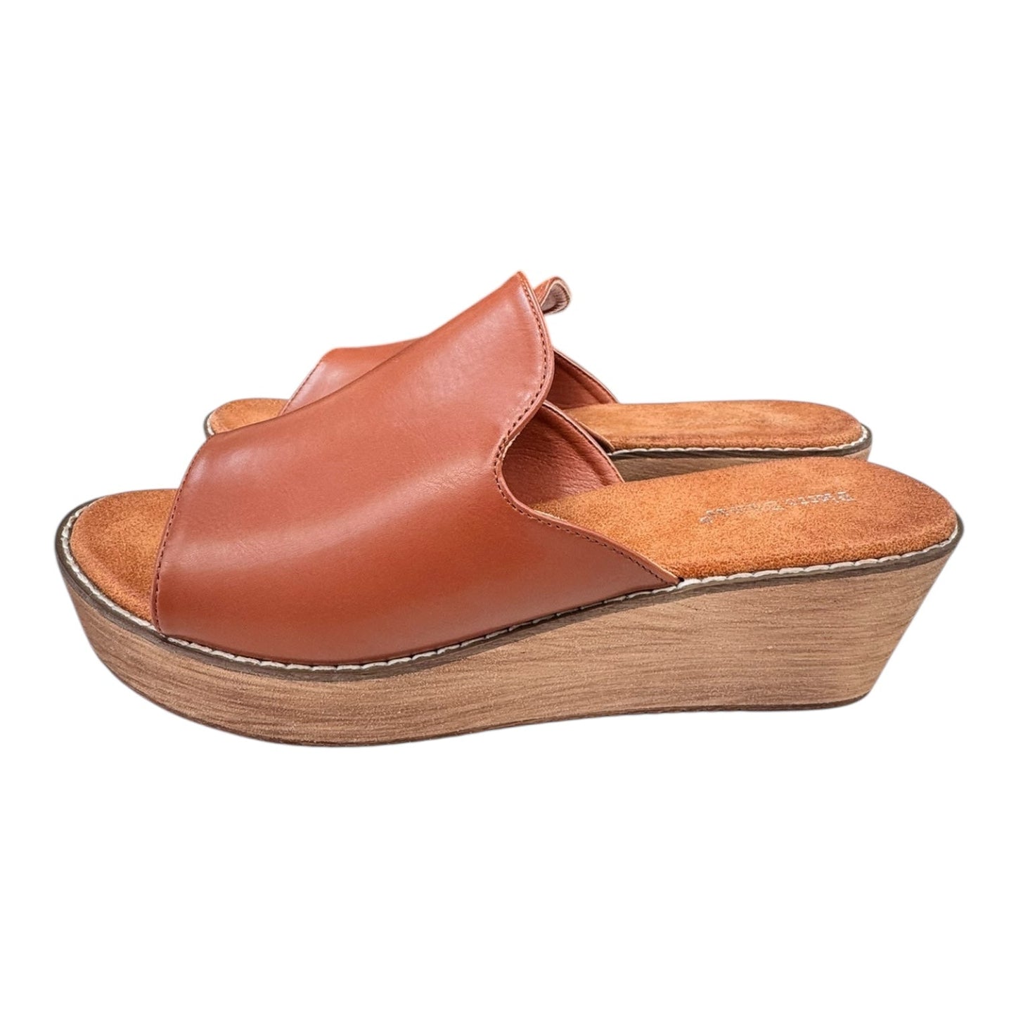 Sandals Heels Platform By Pierre Dumas In Brown, Size:10