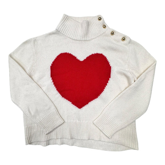 Sweater Designer By Kate Spade In Red & White, Size:L