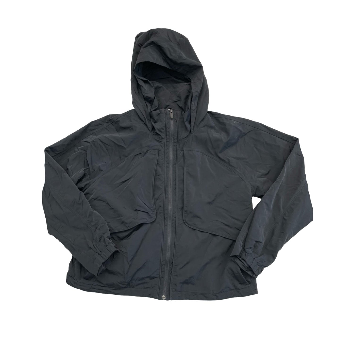 Athletic Jacket By Lululemon In Black, Size:12