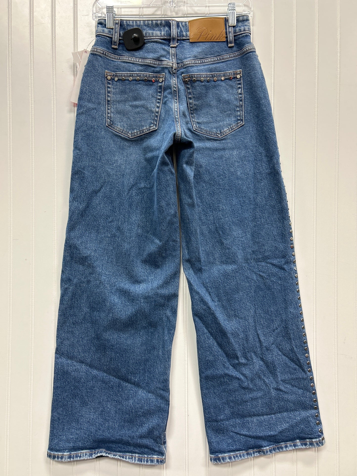 Jeans Wide Leg By Pink In Blue Denim, Size:0
