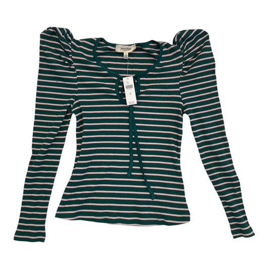 Top Long Sleeve By Porridge In Striped Pattern, Size: M