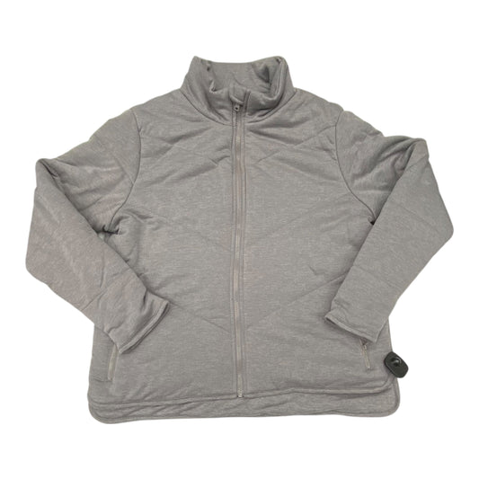 Jacket Puffer & Quilted By Three Dots In Grey, Size:L