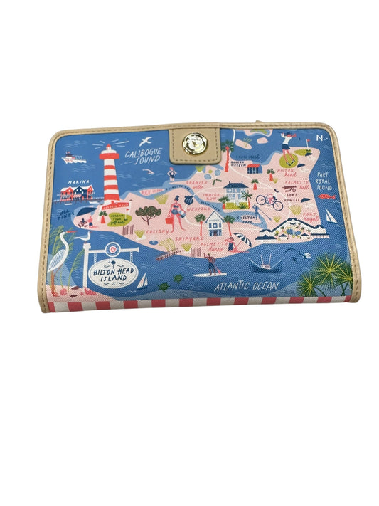 Wallet By Spartina In Blue & Cream, Size:Large