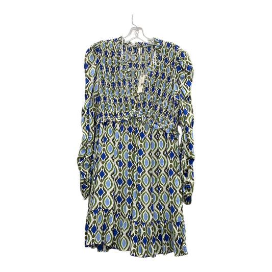 Dress Casual Short By Anthropologie In Blue & Green, Size:L