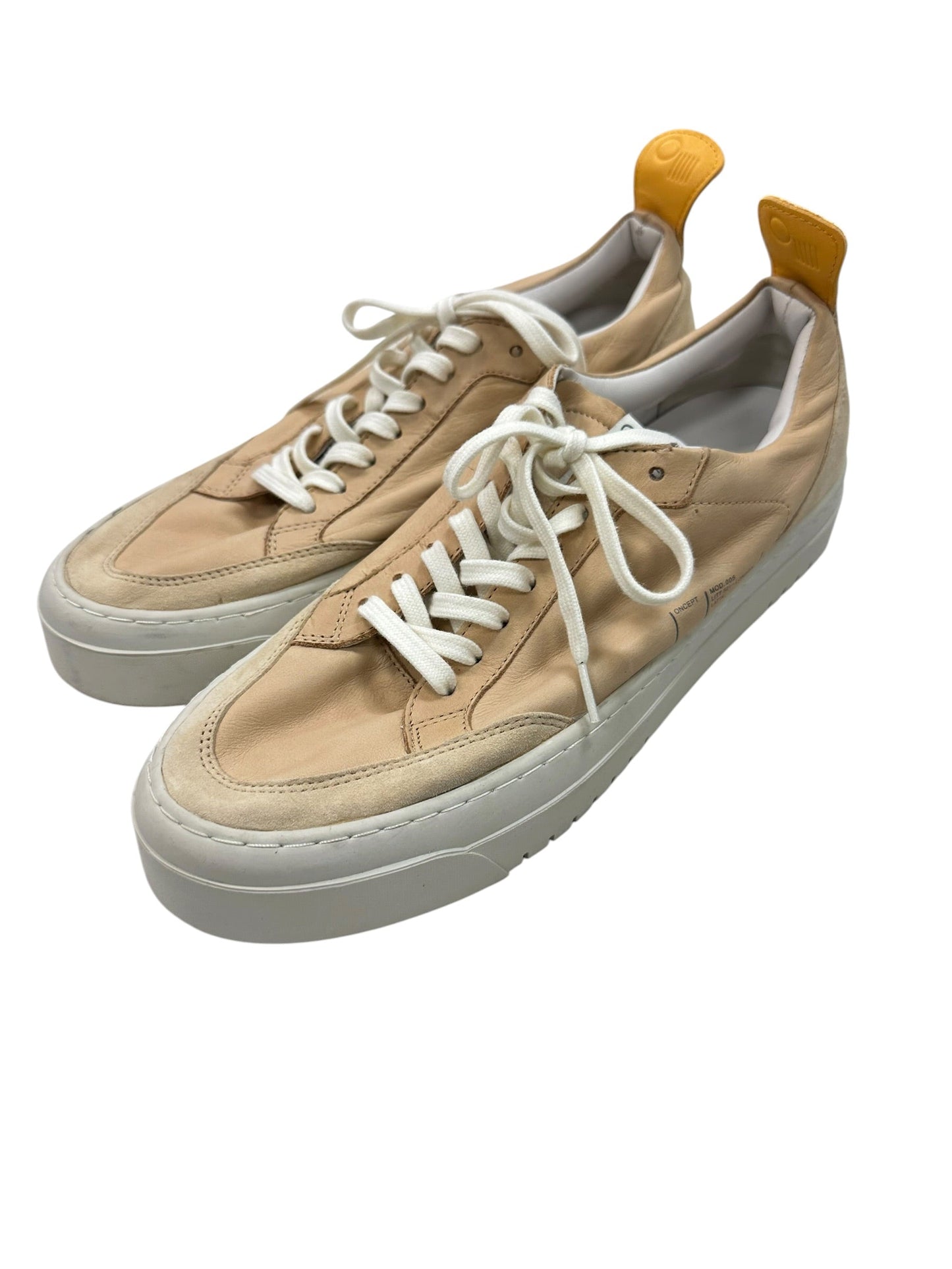 Shoes Sneakers By Cma In Tan & White, Size:8.5