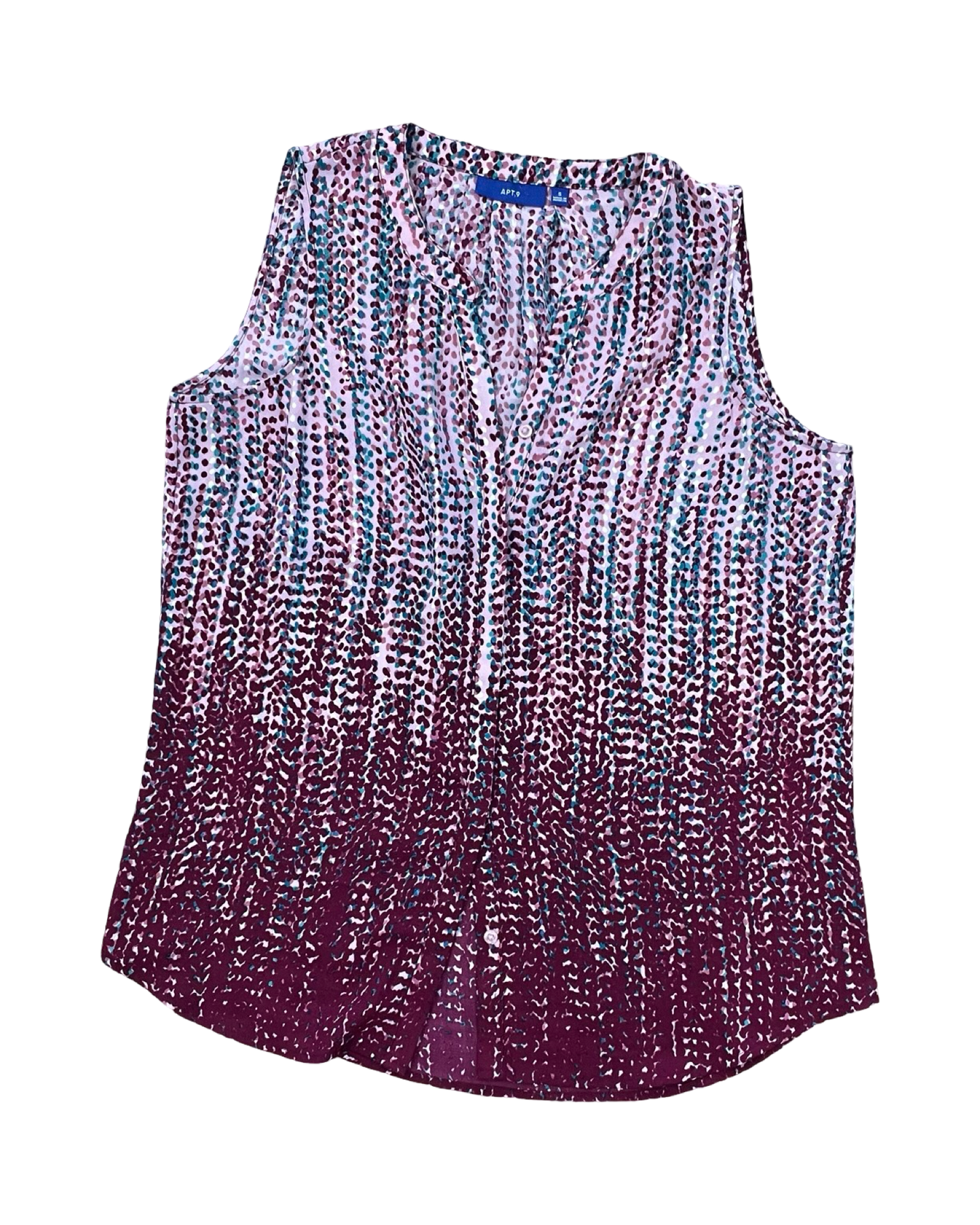 Top Sleeveless By Apt 9 In Pink & Red, Size:S
