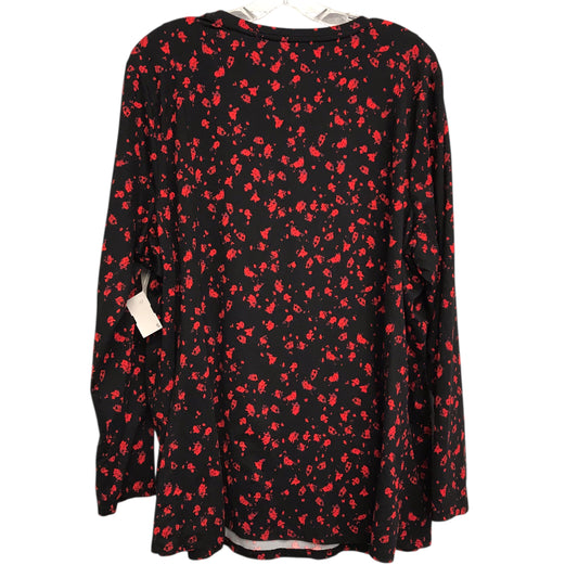 Top Ls By Lane Bryant In Black & Red, Size:3X