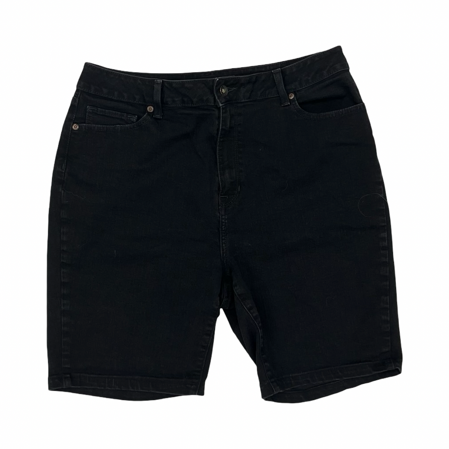 Shorts By Clothes Mentor In Black Denim, Size:16