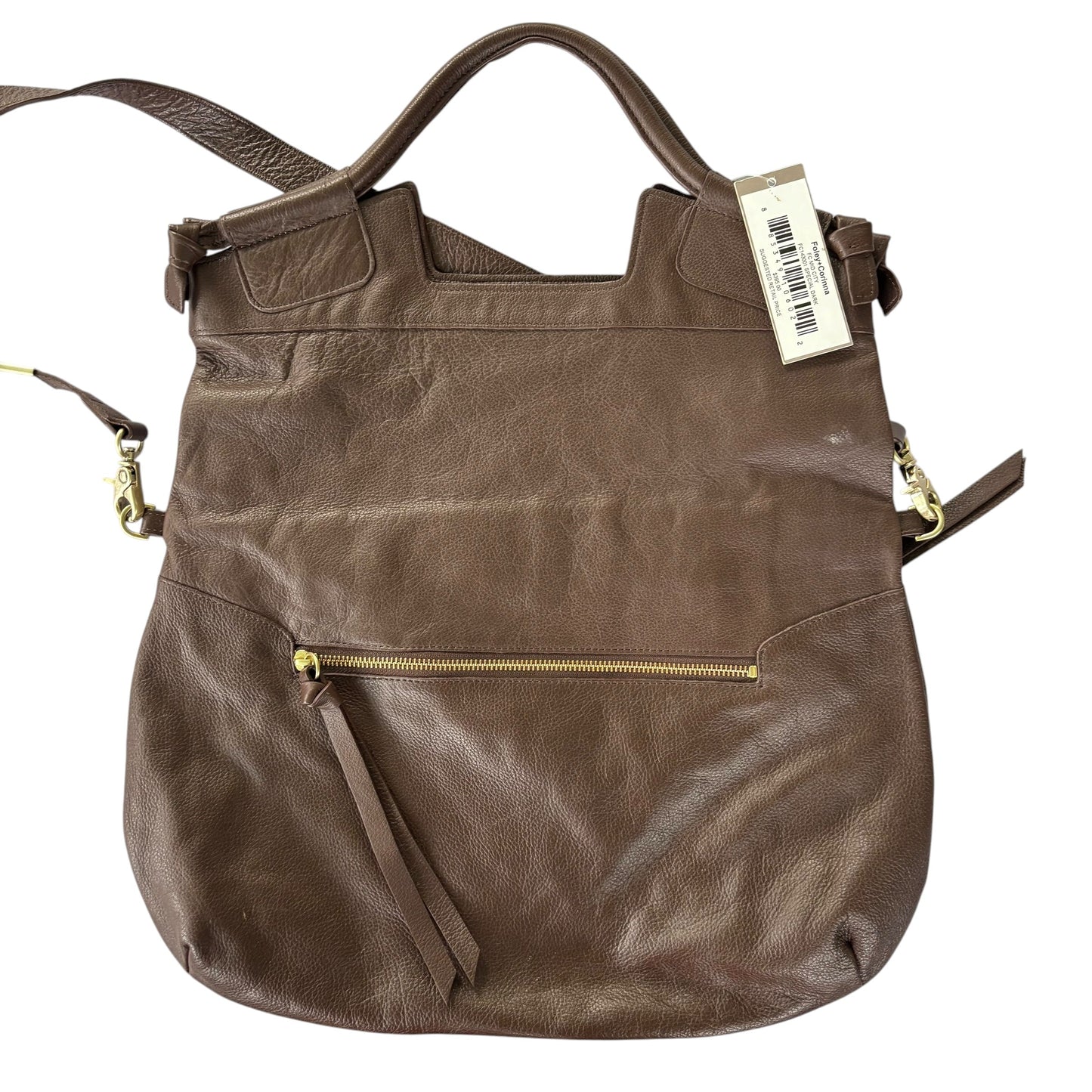 Handbag Leather By Foley + Corinna, Size: Medium