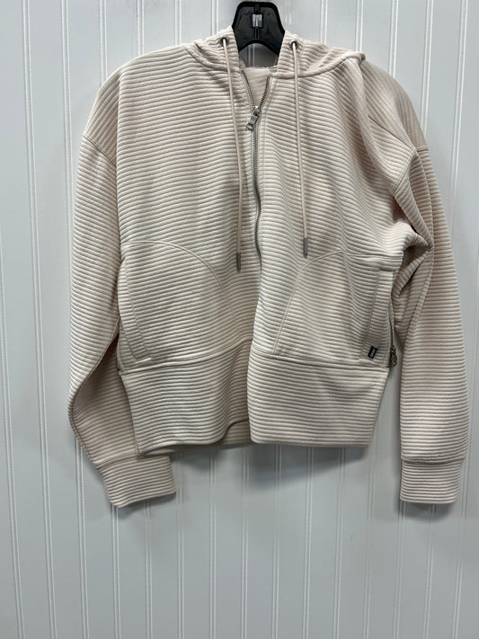 Athletic Jacket By Dkny In Cream, Size:M