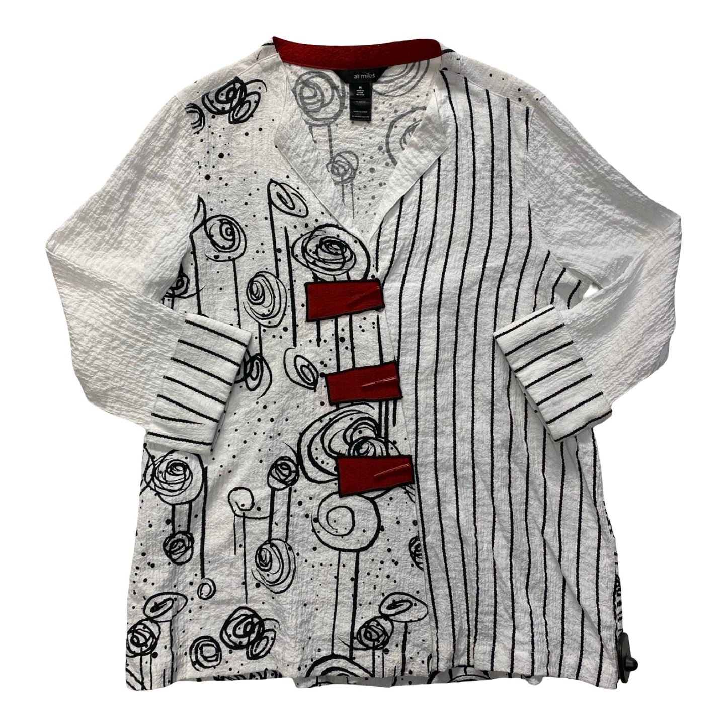 Top Ls By Ali Miles In Red & White, Size:M
