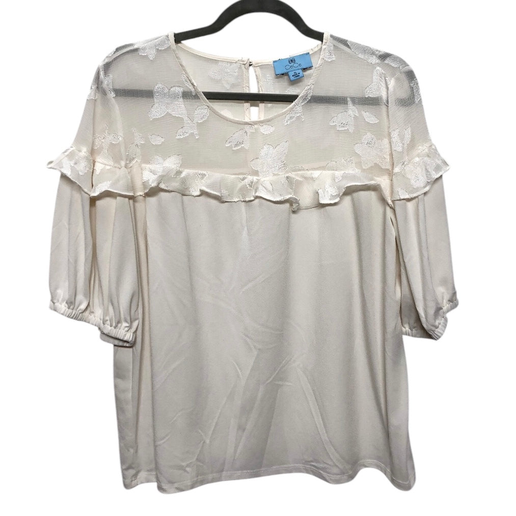 Top Ss By Cece In Ivory, Size:Xl