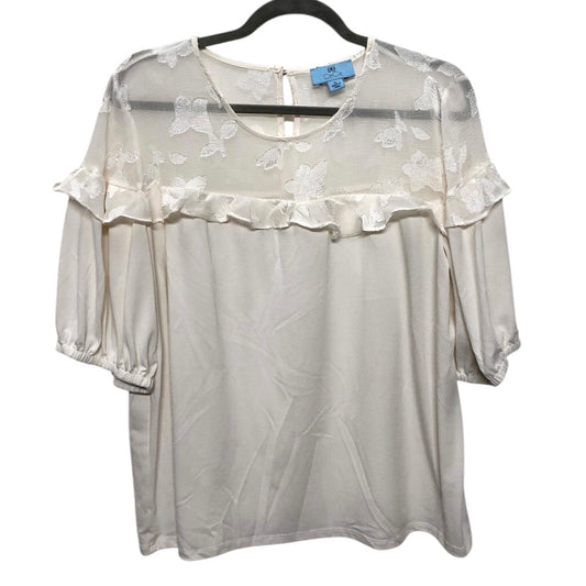 Top Ss By Cece In Ivory, Size:Xl