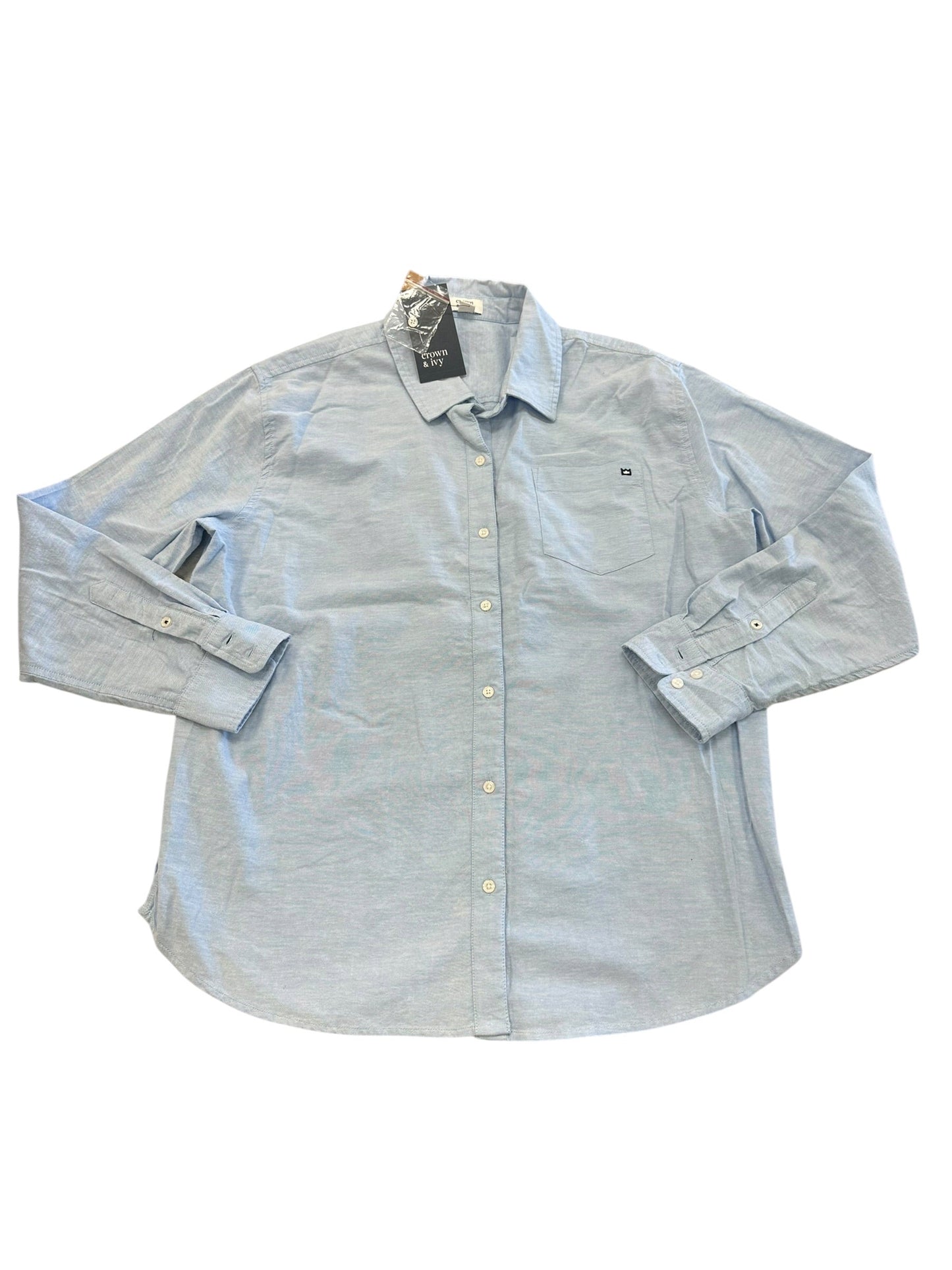Top Ls By Crown And Ivy In Blue, Size:L