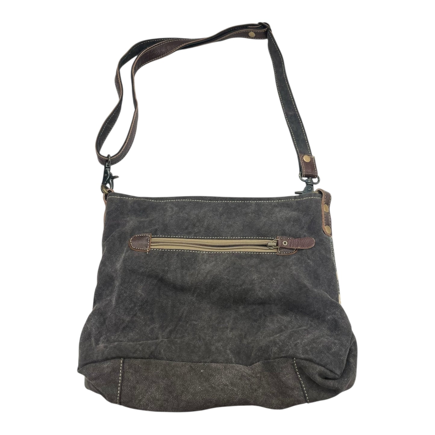Crossbody By Myra In Brown & Grey, Size:Medium