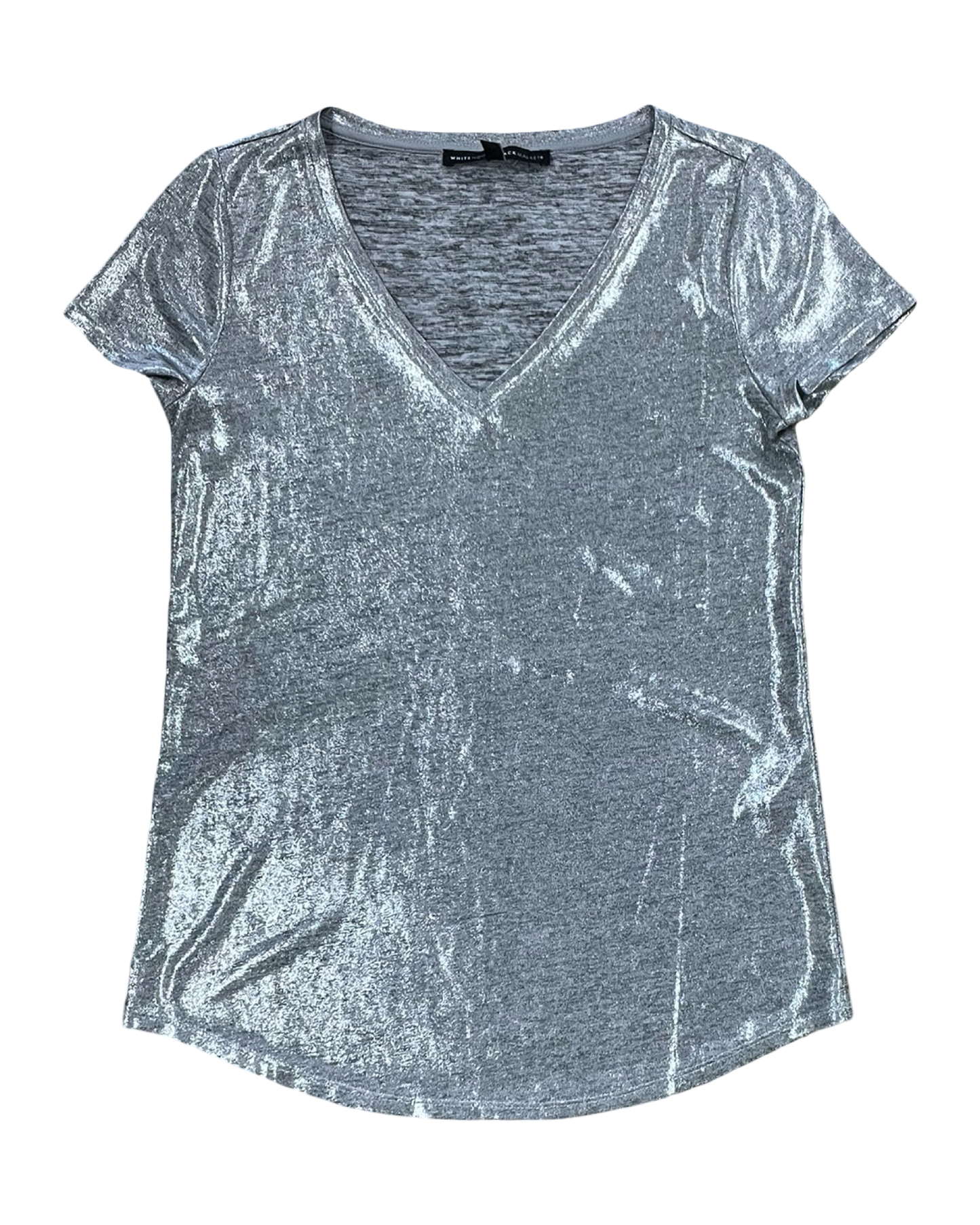 Top Ss By White House Black Market In Silver, Size:Xs