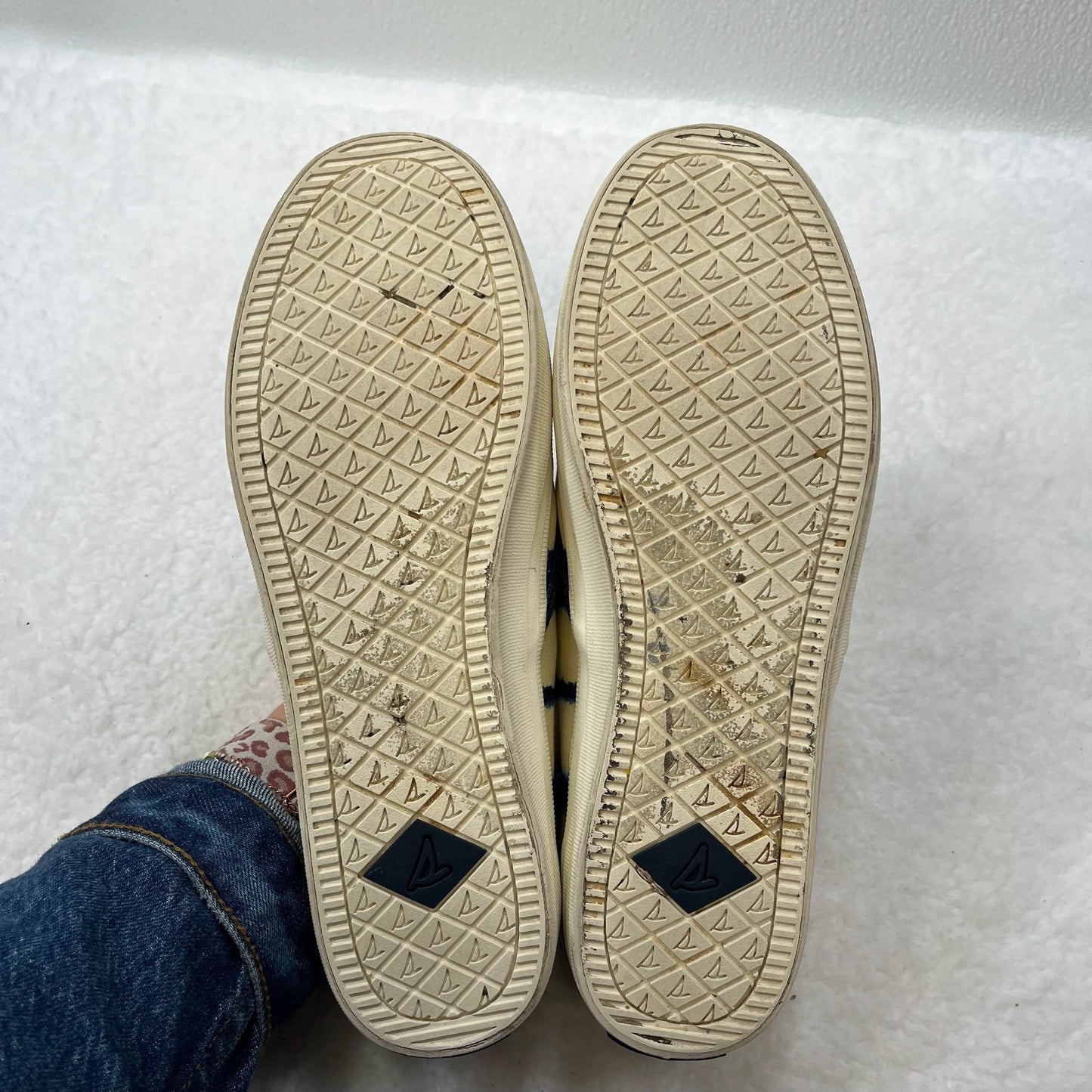 Navy Shoes Flats Boat Sperry, Size 8.5