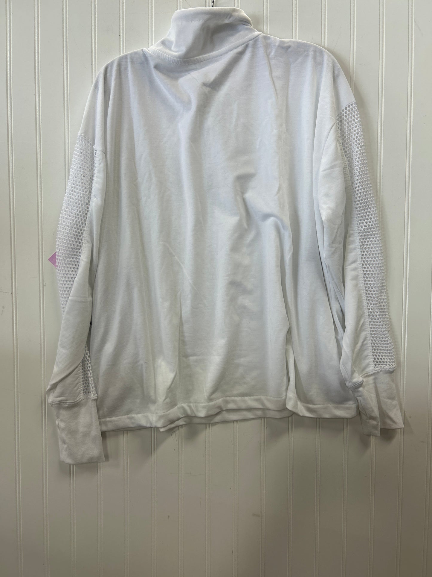 Athletic Top Ls Collar By Nine West In White, Size:1X