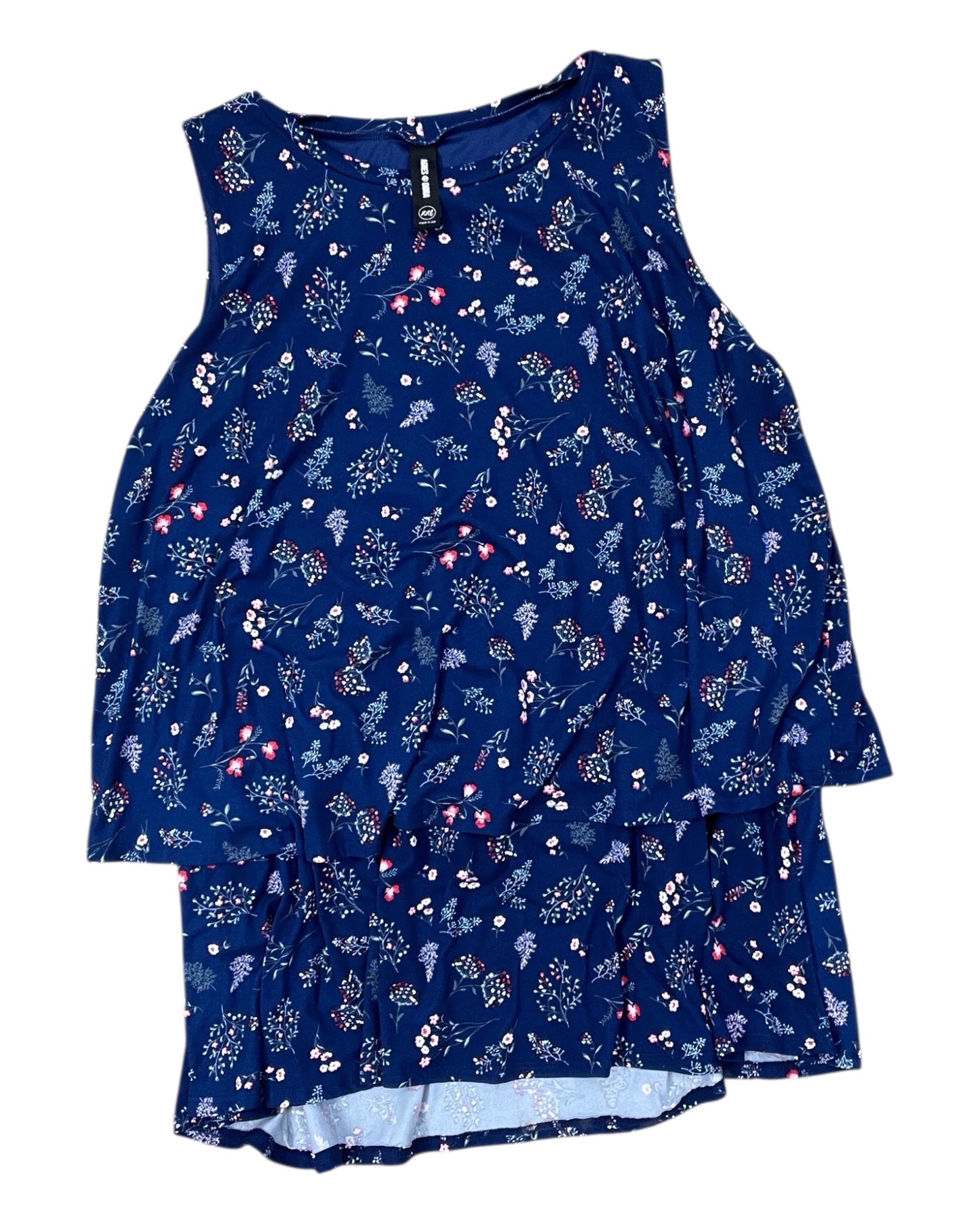 Top Sleeveless By Agnes & Dora In Blue, Size:1X