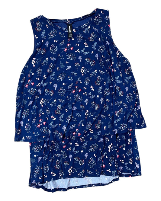 Top Sleeveless By Agnes & Dora In Blue, Size:1X