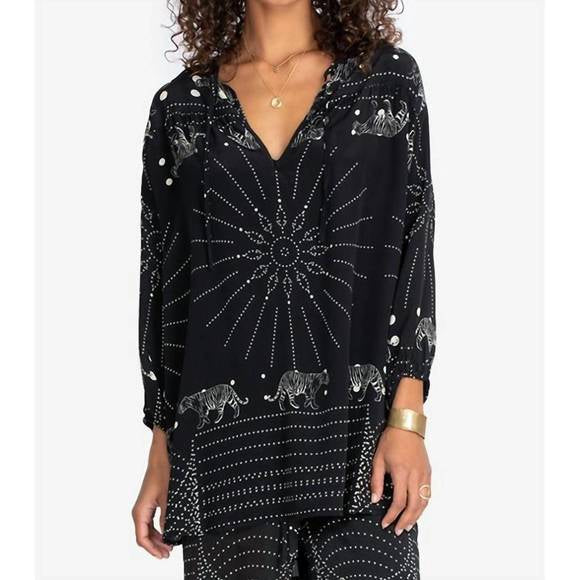 Biya Alisha blouse long sleeve By Johnny Was In Black, Size: Xl