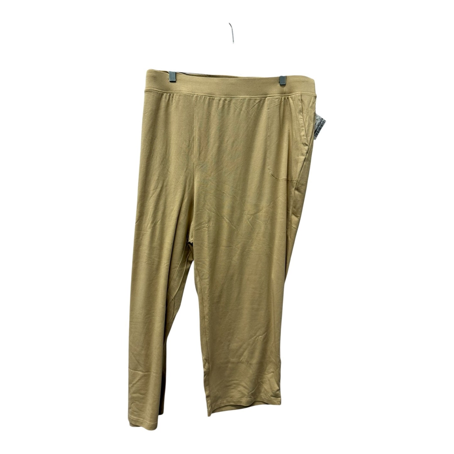 Pants Cropped By Denim And Company In Tan, Size:22petite