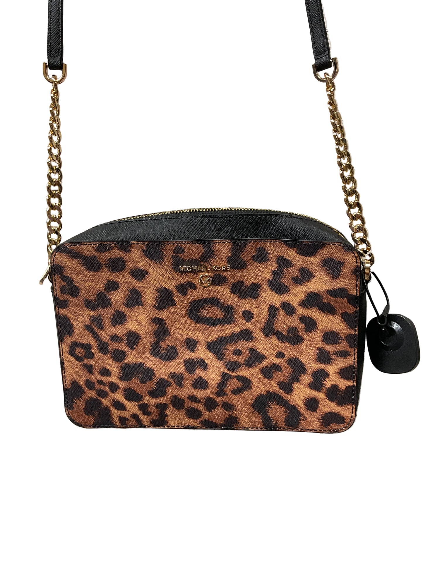 Crossbody Designer By Michael Kors In Animal Print, Size:Small