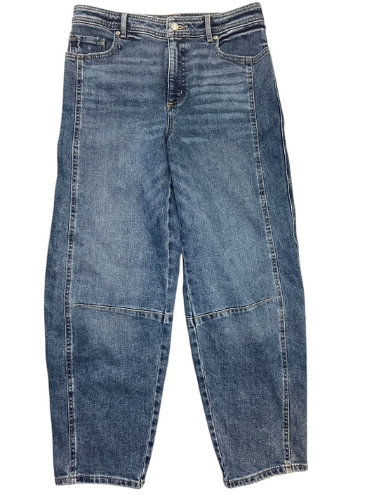 Jeans Wide Leg By Loft In Blue Denim, Size:4