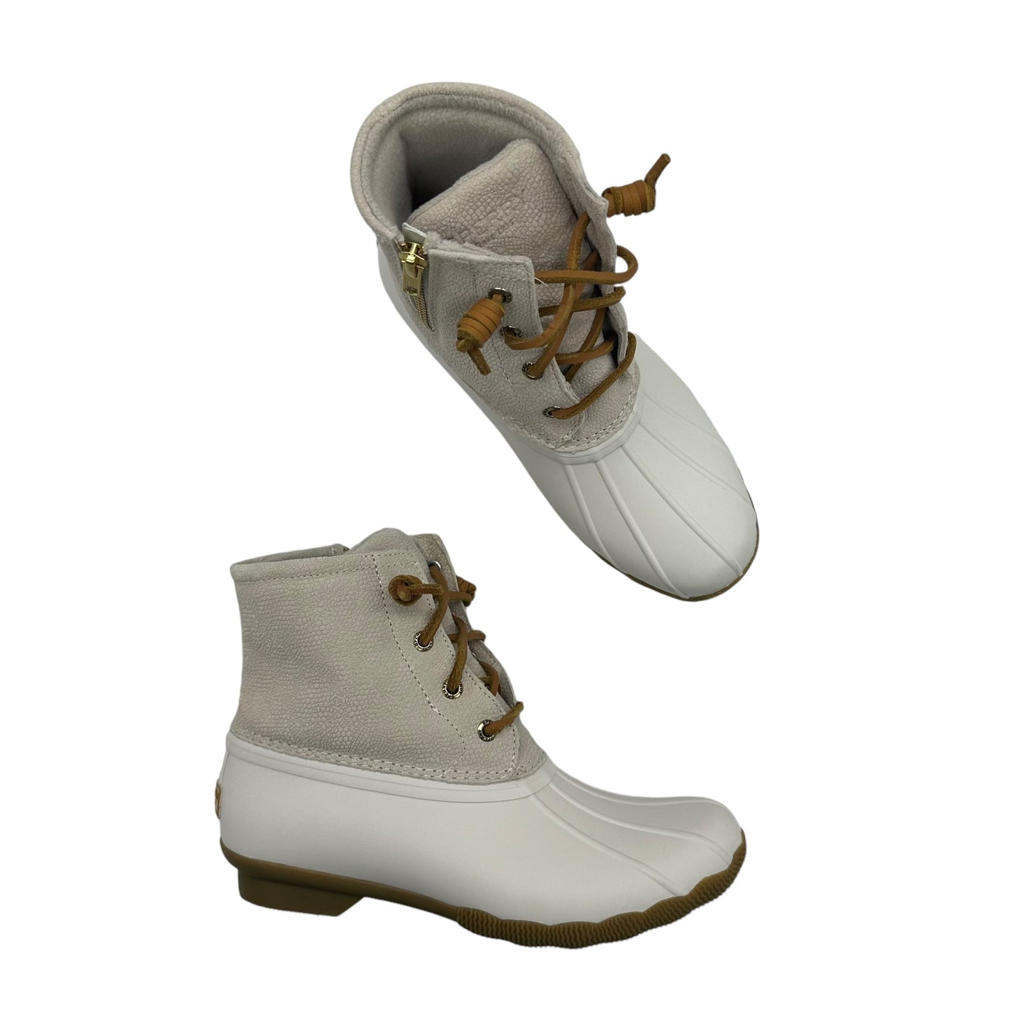 Boots Snow By Sperry In Cream, Size:6.5