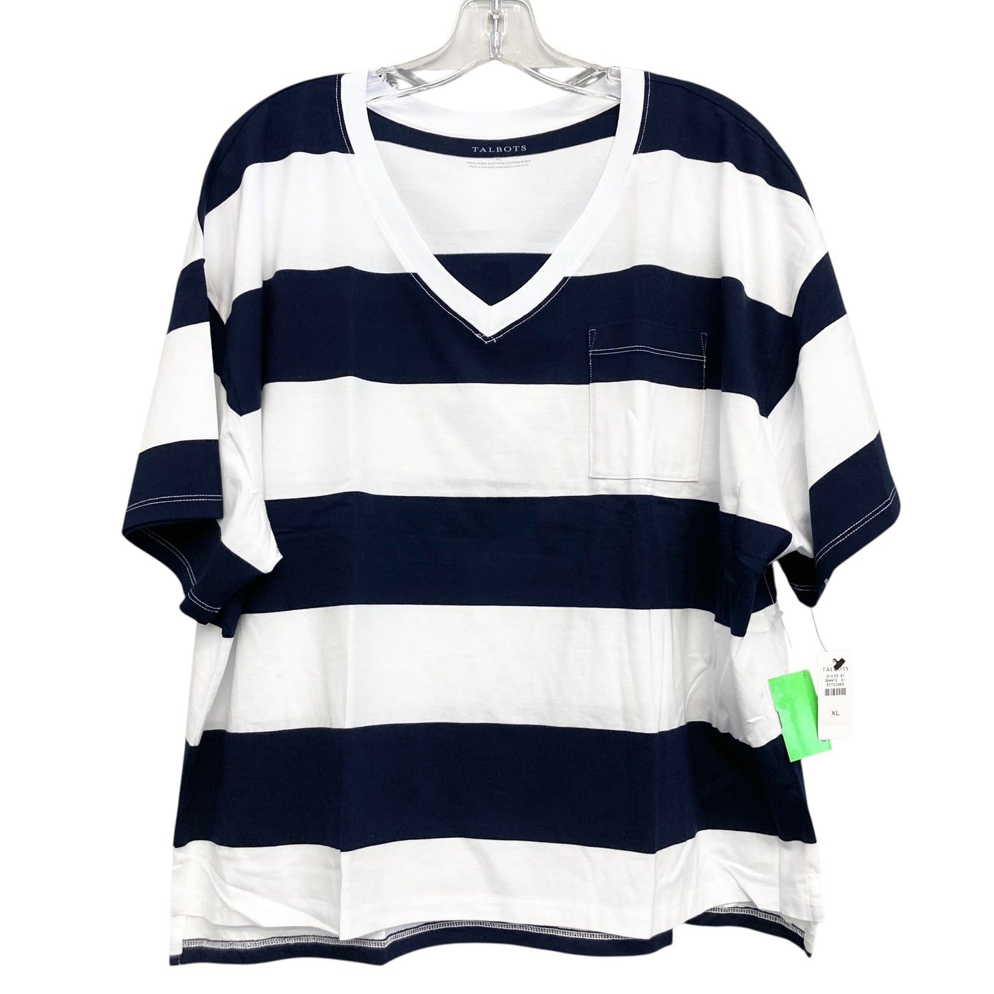 Top Ss By Talbots In Striped Pattern, Size:Xl