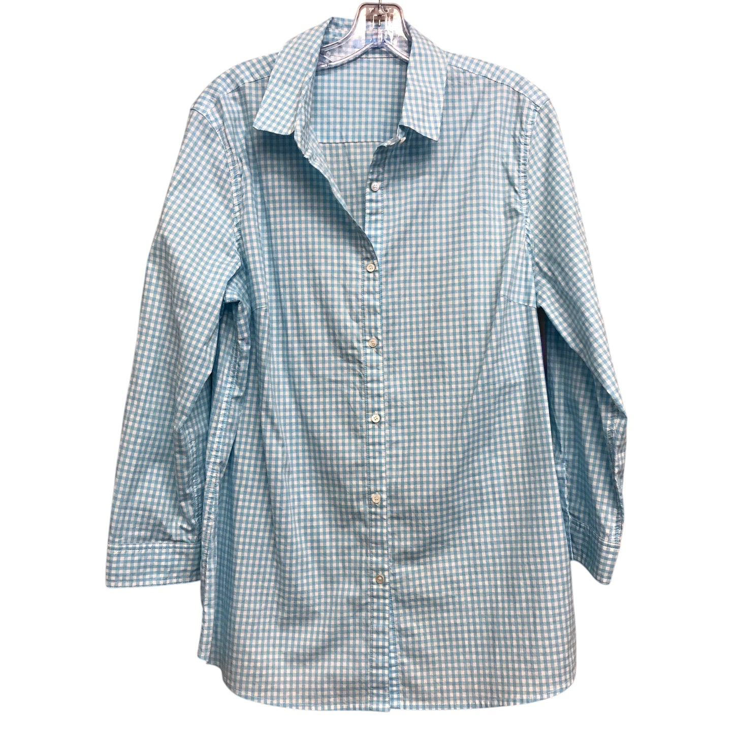 Top Ls By J Mclaughlin In Blue & White, Size:Xl