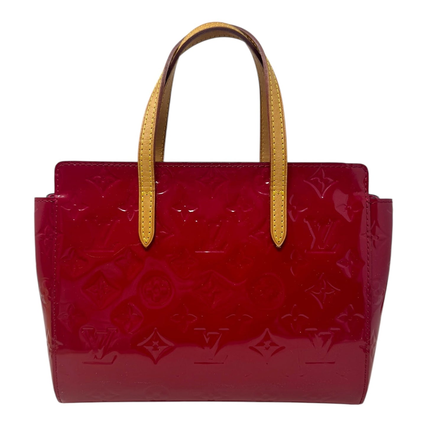 Catalina Vernis Embossed Patent Leather BB Bag in Indian Rose Luxury Designer By Louis Vuitton, Size: Small