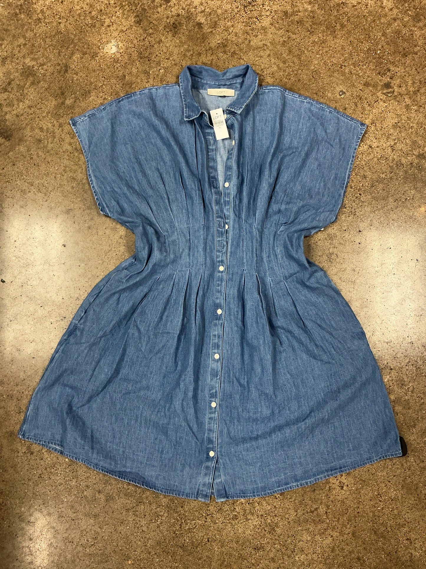 Dress Casual Short By Loft In Blue Denim, Size:Xl