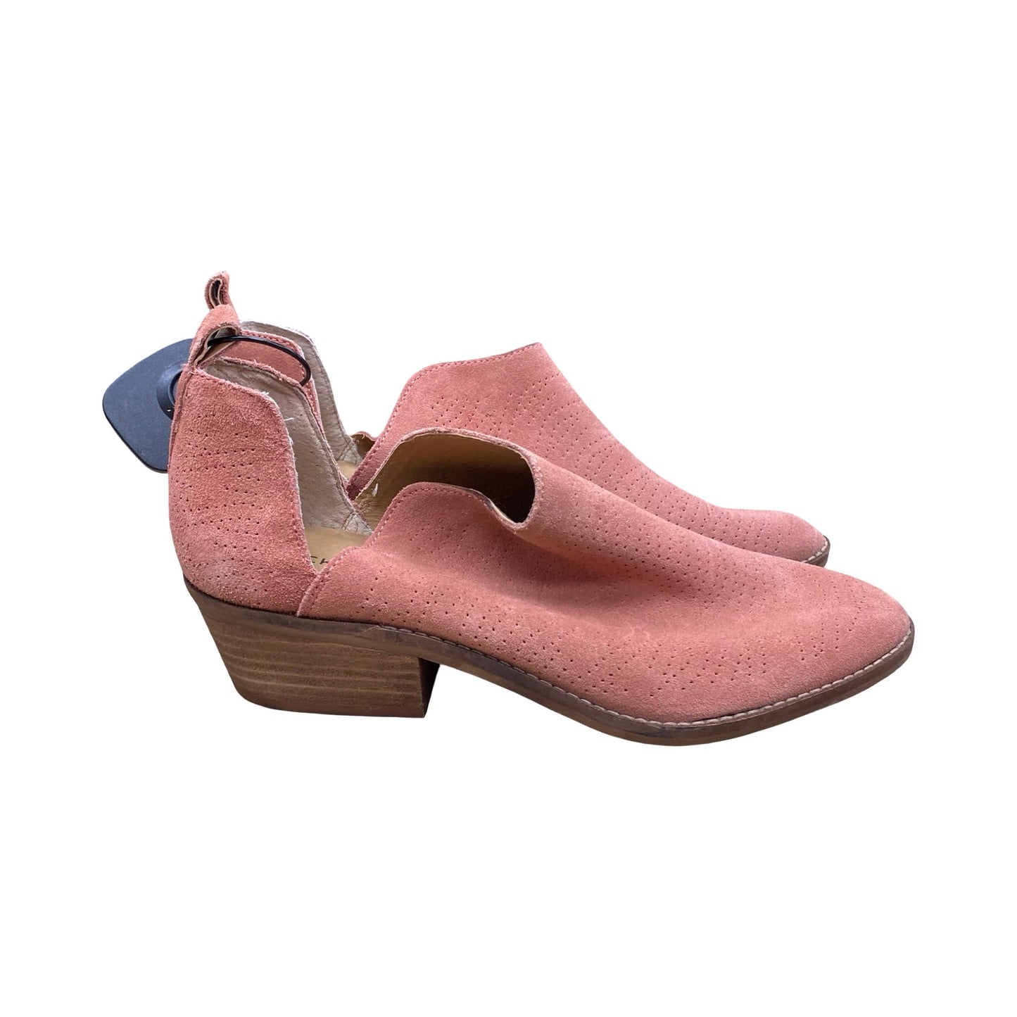 Boots Ankle Heels By Lucky Brand In Pink, Size:9