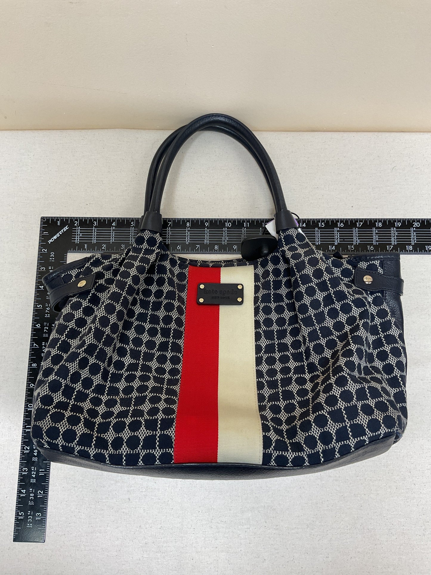 Handbag Designer By Kate Spade In Blue & Red, Size:Medium