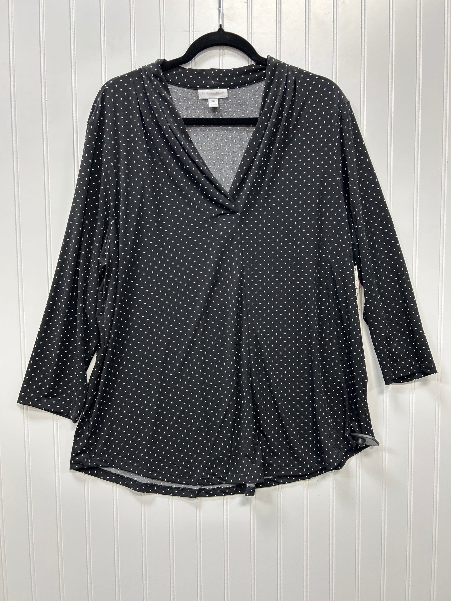 Top Ls By Charter Club In Black, Size:Xl