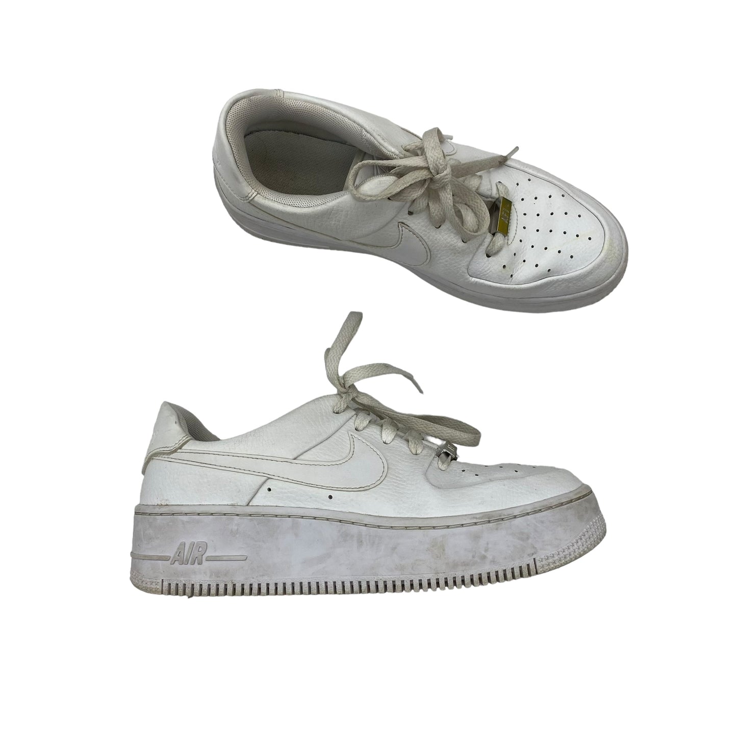 WHITE SHOES SNEAKERS by NIKE Size:8.5