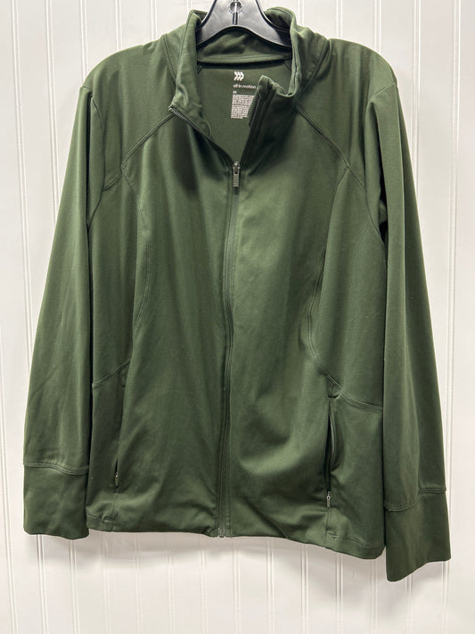 Athletic Jacket By All In Motion In Green, Size:2X