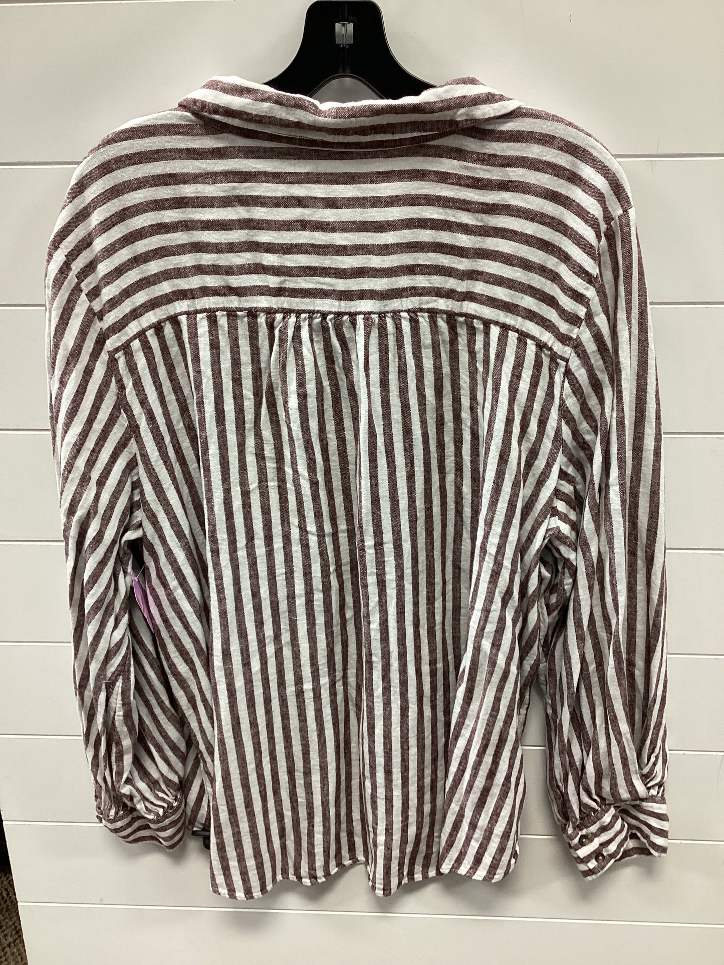 Top Ls By Lc Lauren Conrad In Brown & White, Size:1X