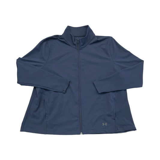 Athletic Top Ls Collar By Under Armour In Navy, Size:Xl