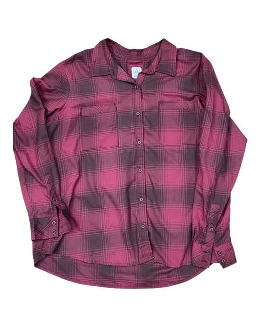 Blouse Ls By Clothes Mentor In Red, Size:1X