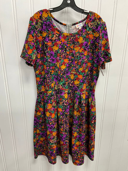 Dress Casual Midi By Lularoe In Black & Yellow, Size:3