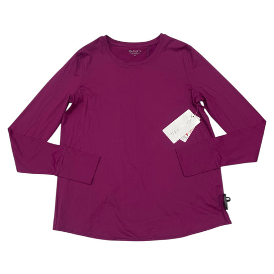 Athletic Top Ls Crewneck By Athleta In Purple, Size:M